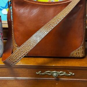 Brahmin Vintage Brown Leather crossbody/Shoulder Bag